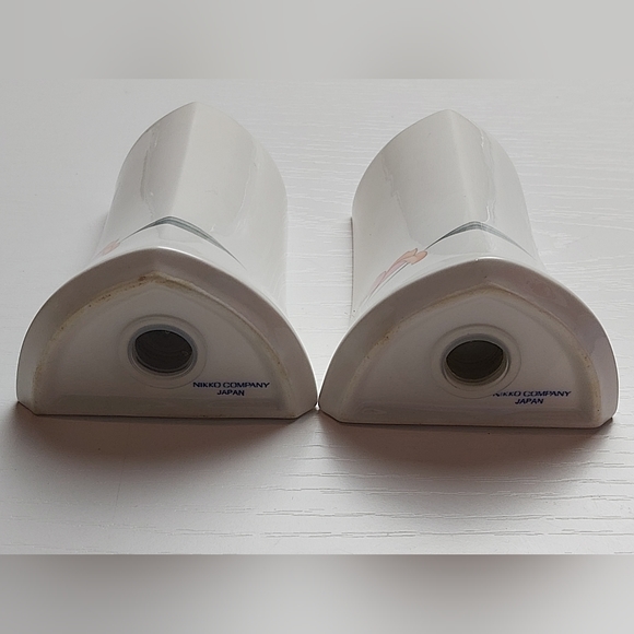 Nikko company japan porcelain salt and pepper shakers peachglow - Picture 6 of 10